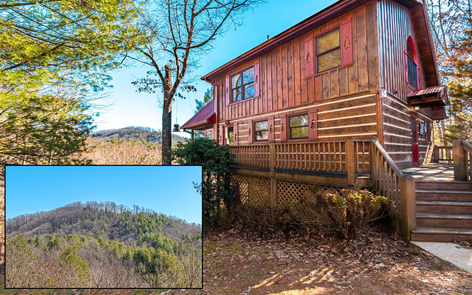 This 3BR-3BA cabin on 4.24AC with 1,960 sq. ft. PLUS it has a YEAR-ROUND MOUNTAIN VIEW and ALL PAVED ROAD ACCESS. Sit on your back porch, and breathe in the crisp, fresh mountain air while you take in the awesome views. This cabin has a fully fenced-in flat area with grass in the backyard for your four-legged friends, a full basement, and a main floor master. Lots of unique custom features - Thomasville cabinets in kitchen w/corian counters, a built-in murphy bed, a gas fireplace in the wall, a hidden mechanical and tool room, and a custom pantry with cool sliding shelves! Close to hiking, fishing, USFS, rafting, and all that the beautiful North GA Mountains has to offer. This would make an excellent rental or full-time home as it is only 15 minutes from Blue Ridge, and only 20 minutes to Murphy, NC. Furnishings NOT included.