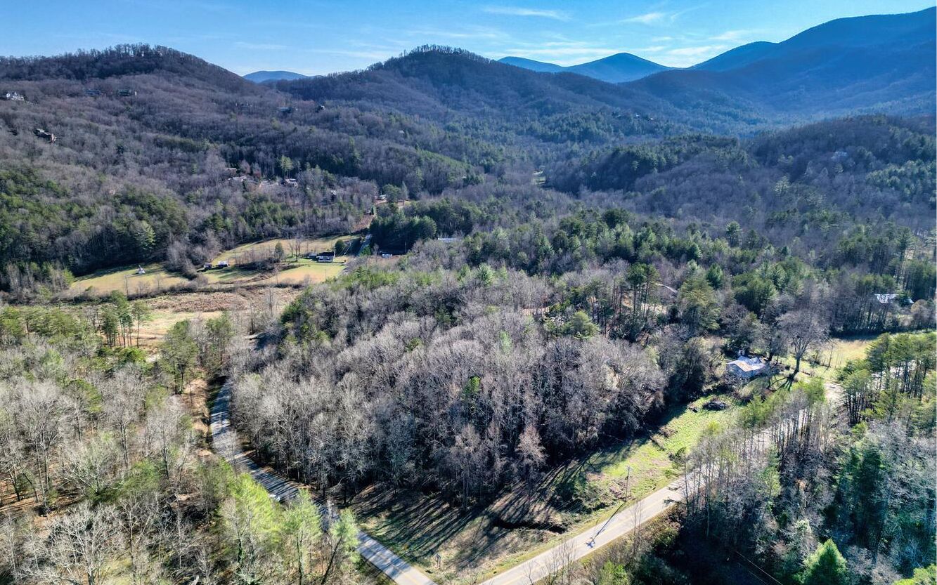 Really nice laying 11+ acres with creek frontage, long frontage on 2 paved county roads and public water and electricity available on the scenic south side of Blairsville. All wooded, no deed restrictions or HOA. Would be easy to subdivide. Near Vogel State Park, Brasstown Bald and lots of good trout streams.