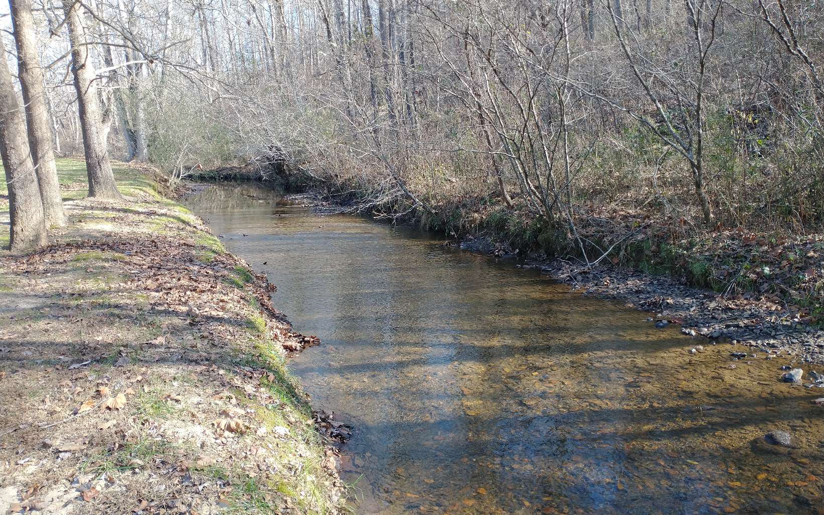 Beautiful laying 1.137 acres on fast flowing Trout Stream (Bell Creek). Very light restrictions and no HOA fees, no RV's or Mobile Homes as permanent residence. Only minutes from Downtown Hiawassee. This is the best opportunity to own Creekfront property, 155' of it !!! Don't let this one get away from you.