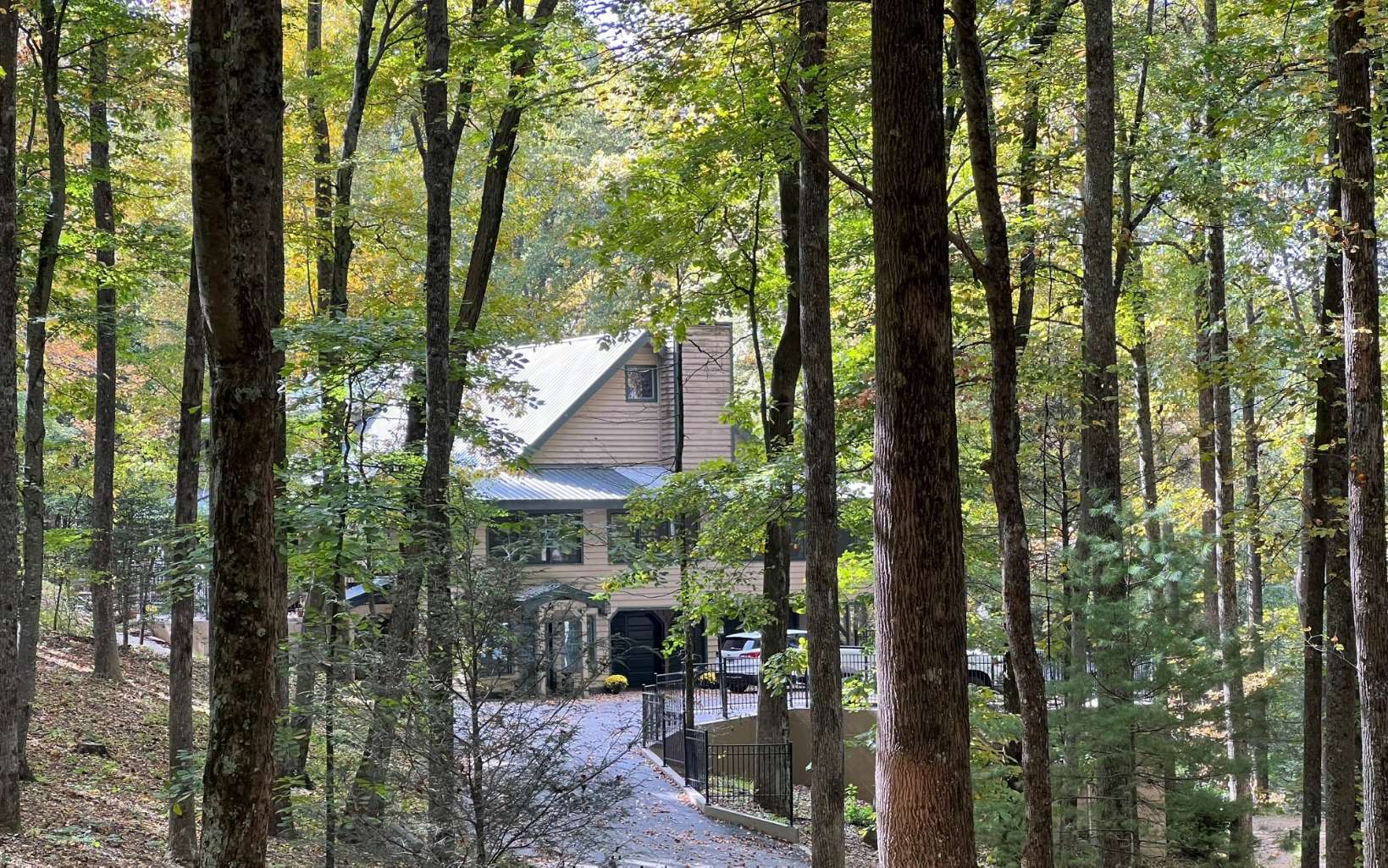 UNIQUE PRIVATE RETREAT, FULLY FURNISHED ON 5.92 ACRES. FOREST SERVICE ON TWO SIDES, 125 FT CREEK FRONTAGE AND CLOSE TO THE APPALACHIAN TRAIL. TWO BEDROOMS ON MAIN, ONE LARGE SUITE UPSTAIRS HAS SITTING AREA WITH FIREPLACE. ONE BEDROOM ON LOWER LEVEL WITH FULL BATH AND SEPARATE ENTRANCE. LARGE OPEN FLOORPLAN PERFECT FOR LARGE GATHERINGS. RICH WOOD DETAIL THROUGHOUT, ELEVATOR, WOOD BURNING FIREPLACE IN GREAT ROOM, WIRING IN PLACE FOR GENERATOR. DON'T MISS THIS ONE! PRICE BASED ON CURRENT APPRAISAL