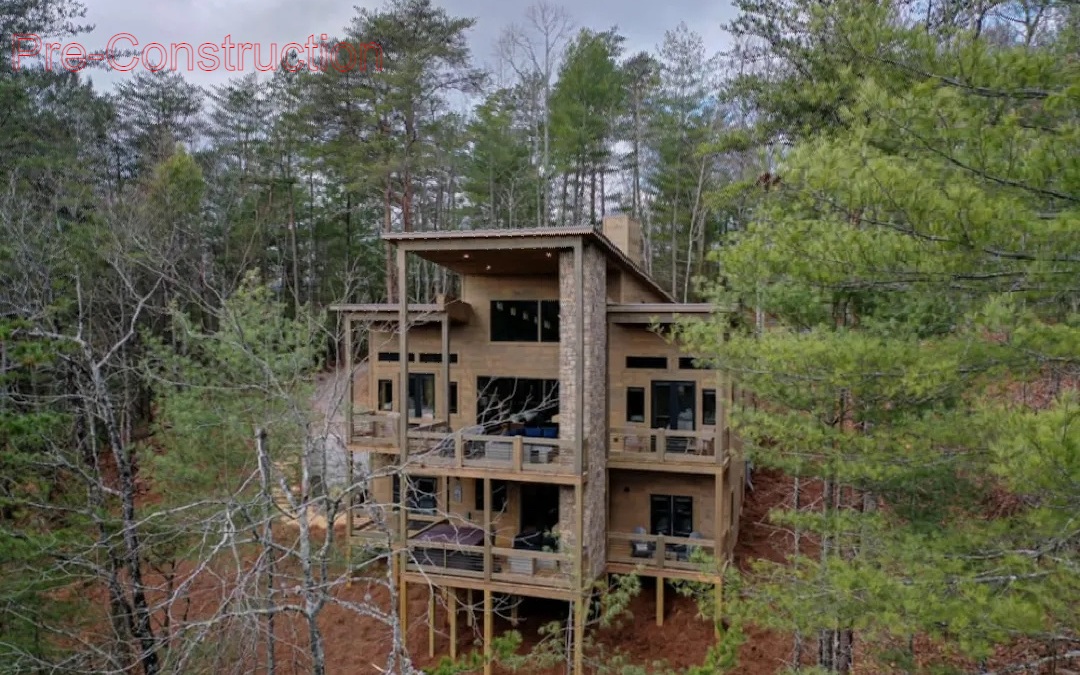 **Pre-Construction**Only 5 minutes from Downtown Blue Ridge and convenient to Hwy 515, this mountain modern chalet is currently under new construction by the top Atlanta based designers of 2G&D (2GDServices.com). With 4 spacious bedrooms and 3 and half baths located in a small quaint community of less than 10 homes, this quiet getaway would be ideal for a second home or investment property. At just over 1.4 acres, the home is positioned perfectly with close range mountain views. The best part is 2G&D will be FULLY furnishing the home to be turnkey ready, avoiding all the headaches of having to do so on your own. Please refer to the walkthrough rendering video for a sneak peak at 2G&D’s vision in addition to a sample furniture package. Photos are representative of what the completed home will look like.