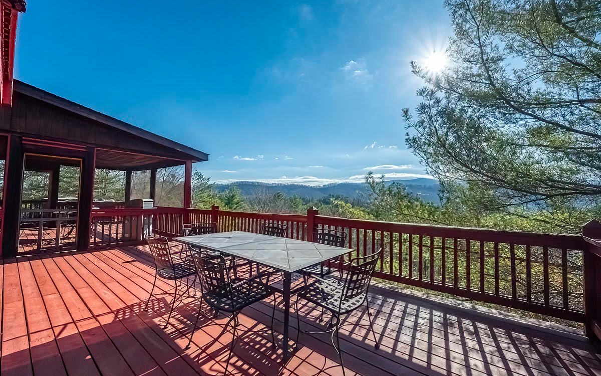 WELCOME TO MOUNTAIN TOPS, NORTH GEORGIA S PREMIER COMMUNITY!! Just off Hwy 515 in Blue Ridge, this location is unmatched with the added convenience of all paved roads, city water, attractive front entrance with pond and a quaint community chapel. Come see why so many people call Mountain Tops of Blue Ridge their home. This home has "IN YOUR FACE" spectacular views from each level. This 3BD/3BA home offers 2470 sq ft of living space & a long list of features. An updated kitchen, with granite countertops, oversized bedrooms, a game room with pool table and expansive decks and porch to enjoy your gorgeous multilayered mountain landscape.