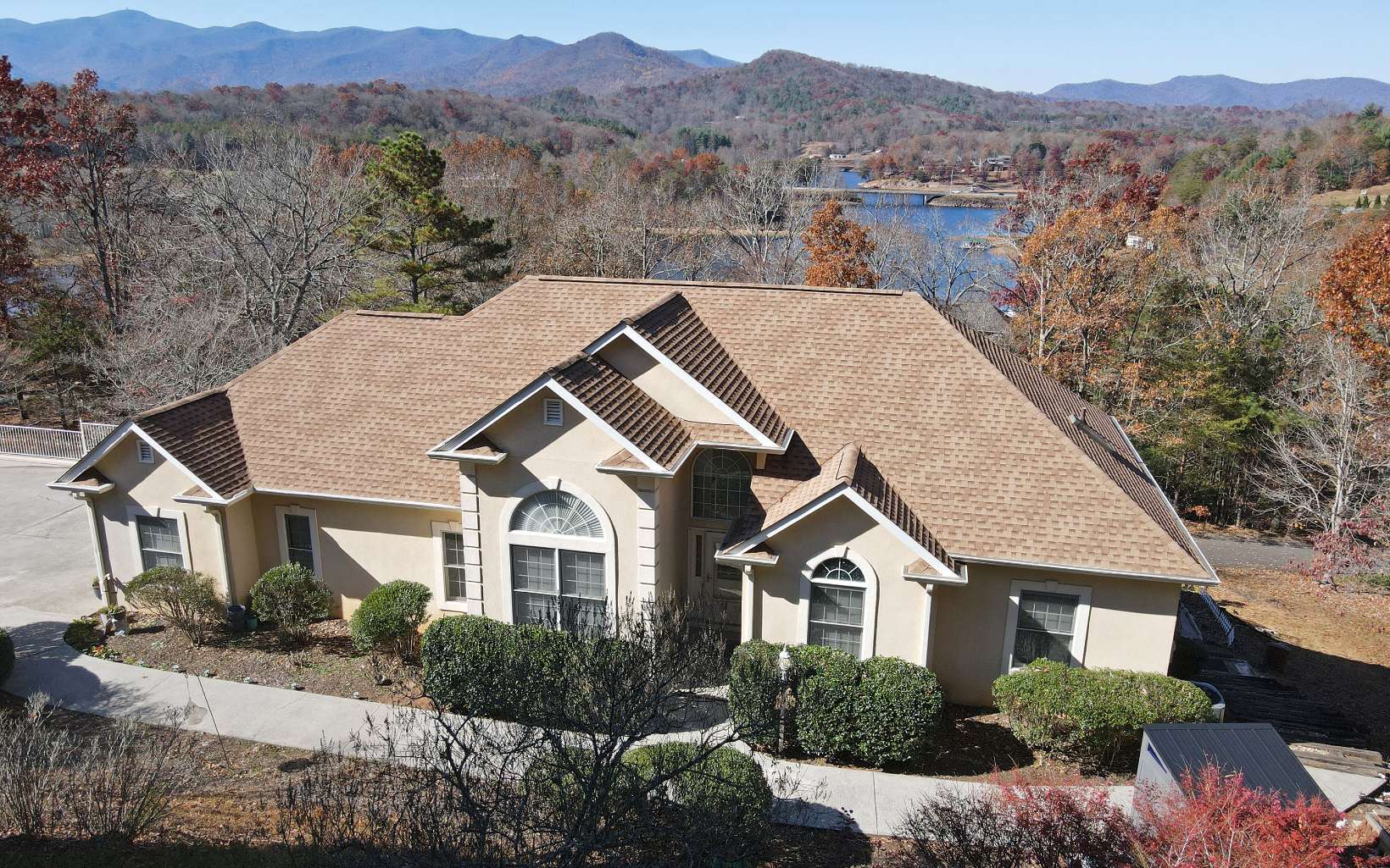 WOW! What A Retirement Home! Conveniently located 5 minutes to downtown Hiawassee And Lake Chatuge Public Boat Access. Beautifully done with ALL the extras! Two finished levels, 2 fireplaces, dining room, new roof, remodeled kitchen w/new appliances & quartz countertops ,redone master bath w/heated tile floors & a die-for shower, sauna, trey ceilings throughout and 2 car garage. Terrance level could be mother-in-law suite. A MUST SEE with building cost so expensive.
