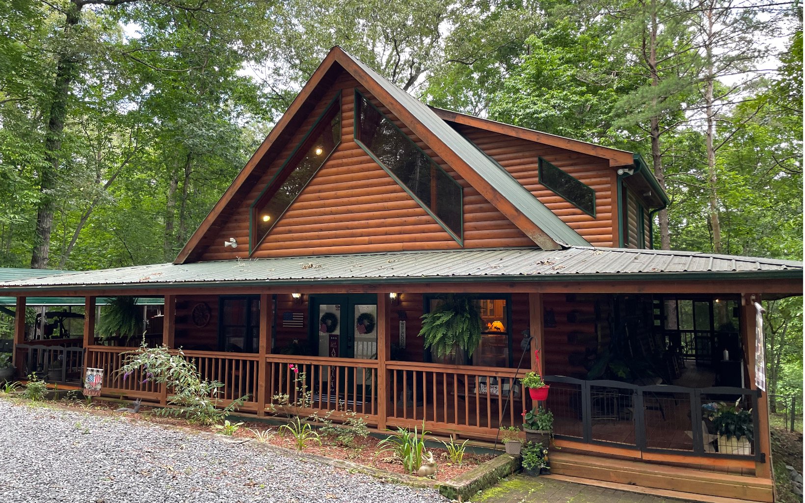 This cabin has awesome short-term rental potential. It has deeded access to Fightingtown Creek with its premiere trout fishing location in North Georgia -it has it all. It has newer stainless appliances in a massive kitchen, fiber optic super high speed internet, newer HVAC system, and beautiful wrap around porch with hot tub. The newly built fire pit area has plenty of space for entertaining and a fenced in backyard for your pets. The trout shack is perfect for any fly fisherman and has electricity connected. There is even an extra storage shed. This cabin provides a safe room with hidden access. The close proximity between historic downtown Blue Ridge and McCaysville offers an easy reach for shopping yet still secluded and tucked away in the woods. Other outdoor adventures close by include Lake Blue Ridge, Toccoa River, unlimited hiking, biking and fishing.