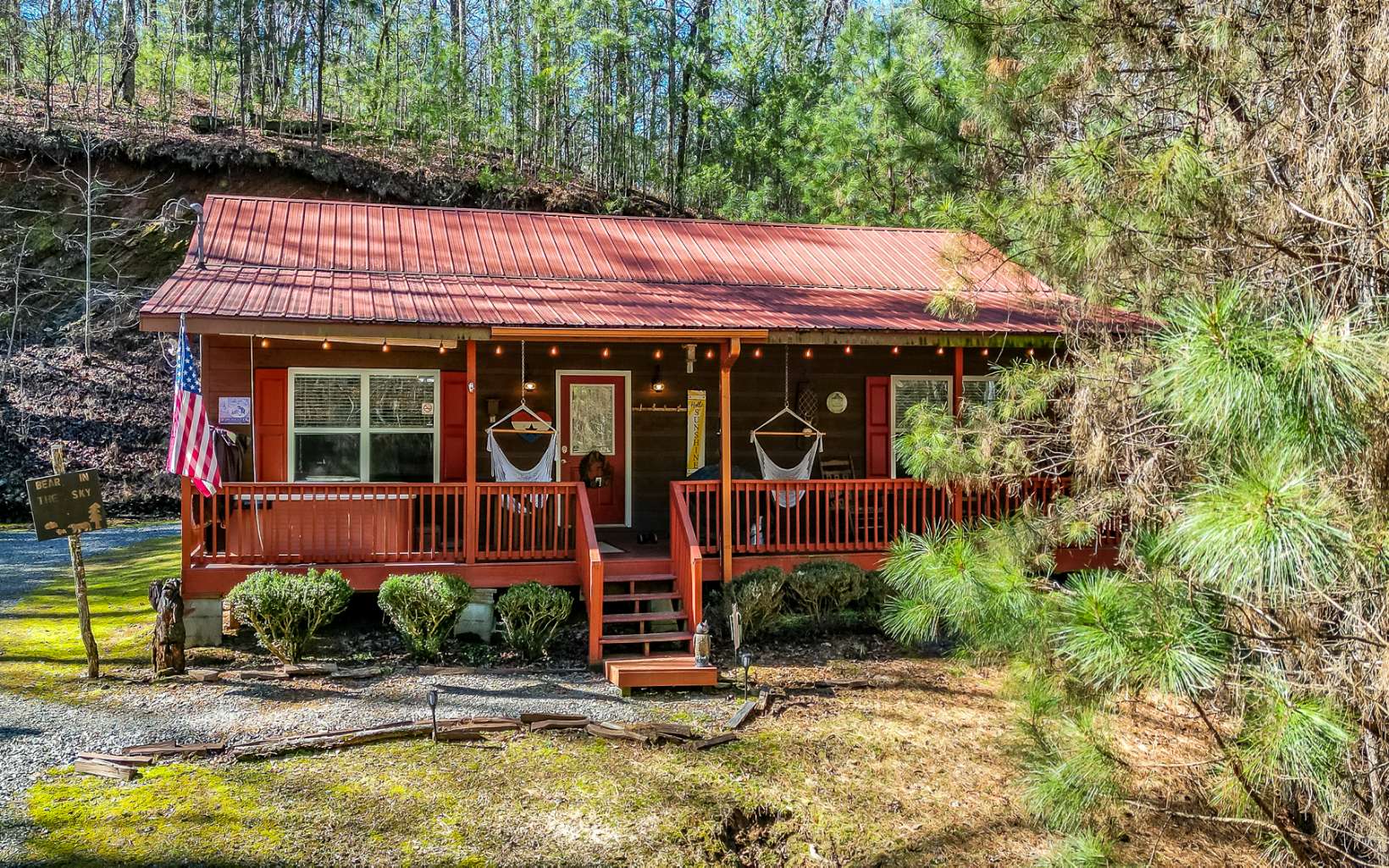 Welcome home to your turn-key cabin in the mountains. This fully furnished beauty has all of the comforts needed for a private escape. Enjoy your time indoors by one of the fireplaces, clear your mind in the jetted tub, or enjoy a meal in the open concept dining area with your friends or family. Head outside for more fun and relaxation on your own property. Bring some warmth to your winter nights watching wildlife in the front yard from the large hot tub under the covered porch. Wrap up the evening around the fire pit in the backyard. All of this without sacrificing modern necessities, such as fiber optic internet, to ensure a stress-free day working from your own cabin in the mountains. Get closer to nature within the gates of the Coosawattee River Resort with catch and release fishing, your pick of various heated pools, fitness and spa centers, 18 hole miniature golf course, tennis, RV camping, game room, event spaces, basketball courts, and more.
